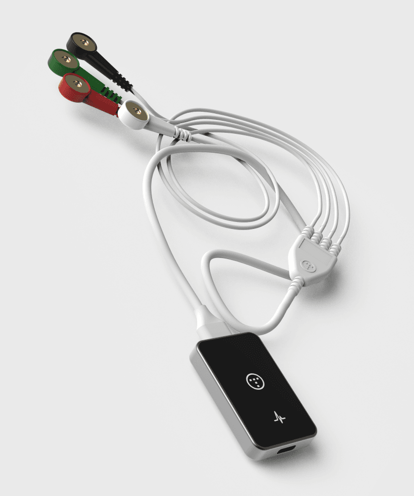 Complete Teton ECG monitoring set displayed on a pedestal