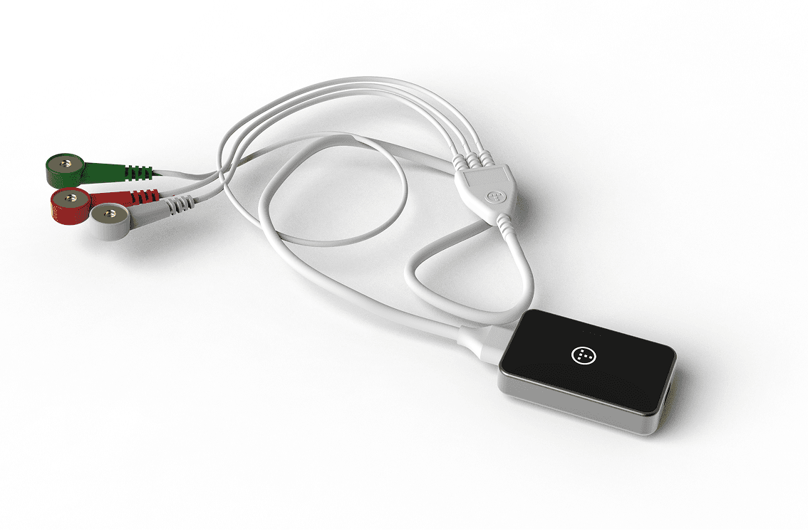 Futuristic ECG technology concept illustration